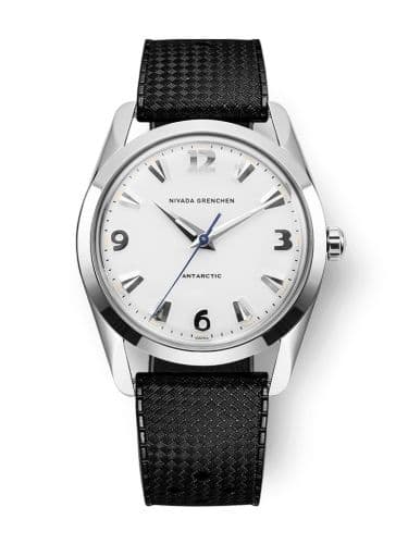 Nivada Grenchen Antarctic 35 White - White Luminova / Stainless Steel / Tropic