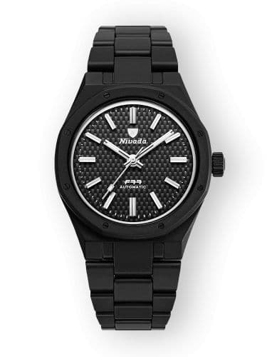 Nivada Grenchen F77 Black Ceramic / Black / Bracelet