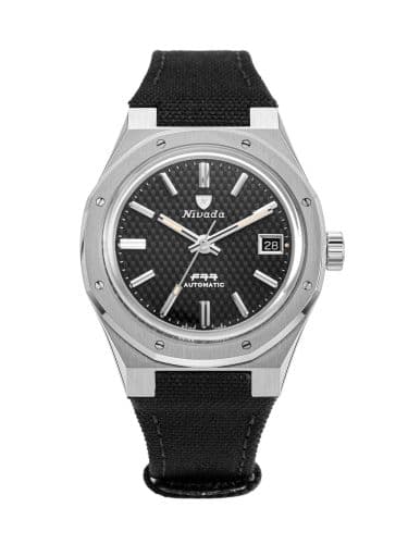 Nivada Grenchen F77 Date Stainless Steel / Black / Velcro