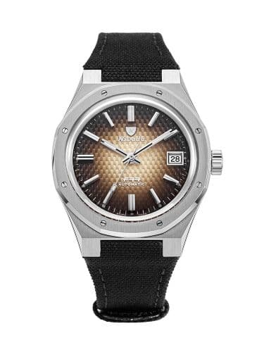 Nivada Grenchen F77 Date Stainless Steel / Brown Smoked / Velcro
