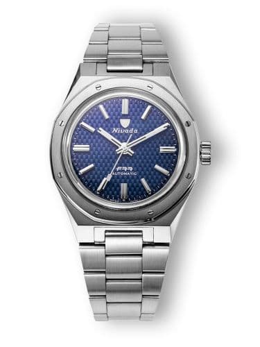Nivada Grenchen F77 Stainless Steel / Blue / Bracelet