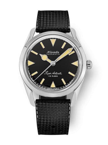Nivada Grenchen Super Antarctic 35 Black - Beige Luminova / Stainless Steel / Tropic