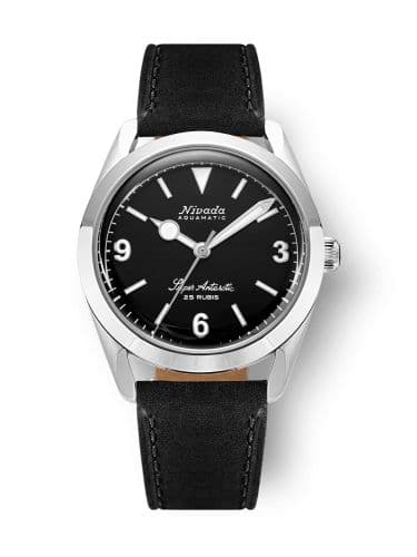Nivada Grenchen Super Antarctic 3.6.9. Black - No Vintage Effect / Stainless Steel / Black