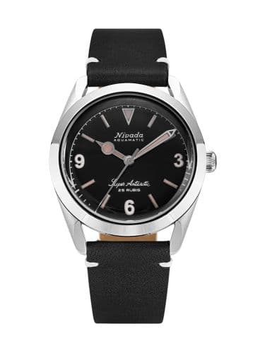 Nivada Grenchen Super Antarctic 3.6.9. Black / Stainless Steel / Black - White