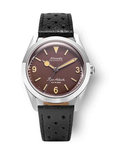 Nivada Grenchen Super Antarctic 3.6.9. Brown - Beige Luminous / Stainless Steel / Black Racing