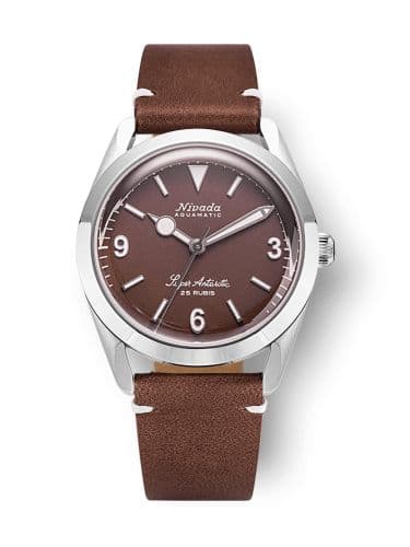 Nivada Grenchen Super Antarctic 3.6.9. Brown - White Luminous / Stainless Steel / Brown - White