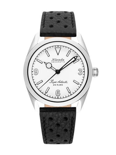 Nivada Grenchen Super Antarctic 3.6.9. White - White Luminous / Stainless Steel / Black Racing