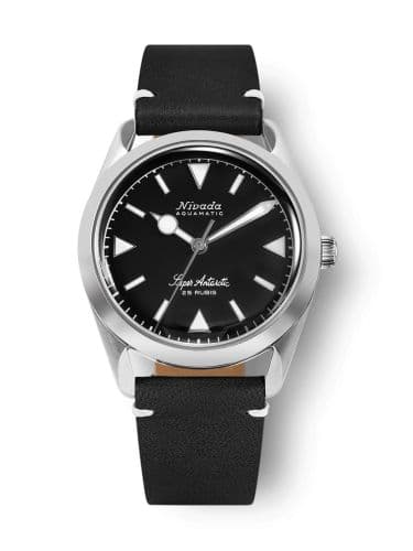 Nivada Grenchen Super Antarctic Black - White Luminova / Stainless Steel / Black - White