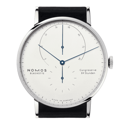 Nomos Glashütte Lambda Weissgold Blue Hands