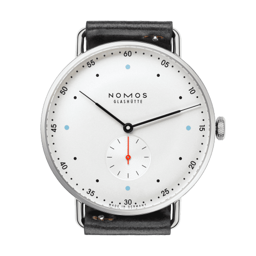 Nomos Glashütte Metro 38 Silver / Steel Back