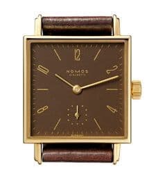 Nomos Glashütte Tetra 27 Gold mocca