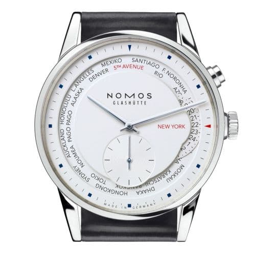Nomos Glashütte Zürich Weltzeit 5th Avenue