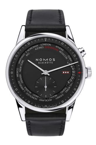 Nomos Glashütte Zürich Weltzeit Amsterdam