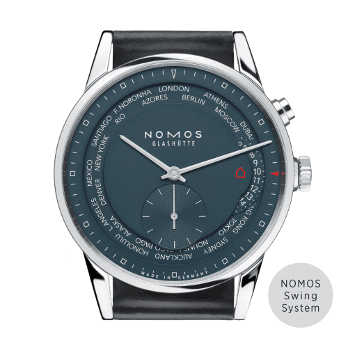 Nomos Glashütte Zürich Weltzeit True Blue
