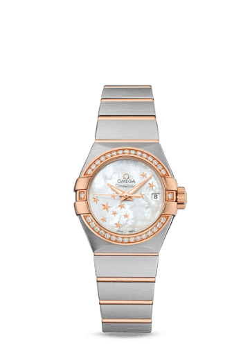 Omega Constellation Co-Axial 27 Brushed Stainless Steel / Red Gold / Diamond / MOP Stars