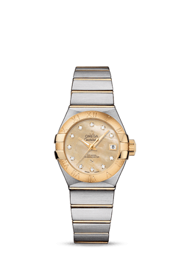 Omega Constellation Co-Axial 27 Brushed Stainless Steel / Yellow Gold / Champagne MOP