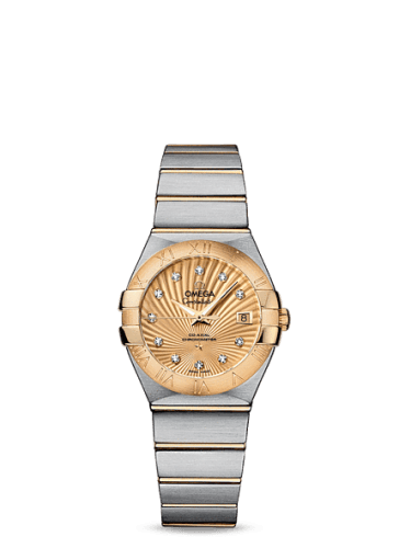Omega Constellation Co-Axial 27 Brushed Stainless Steel / Yellow Gold / Champagne Supernova
