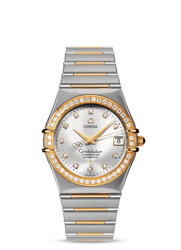 Omega Constellation Co-Axial 35.5 Stainless Steel / Yellow Gold / Diamond / Silver / Olympic Beijing 2008