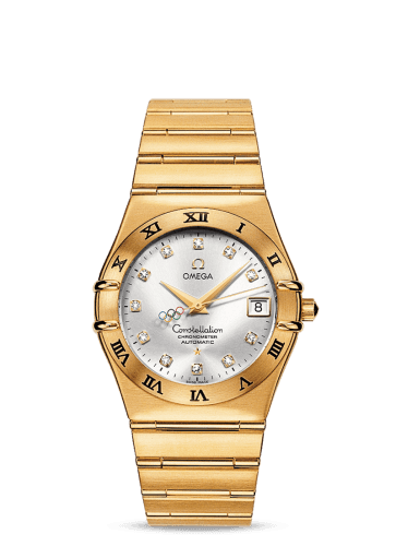 Omega Constellation Co-Axial 35.5 Yellow Gold / Silver / Olympic Beijing 2008