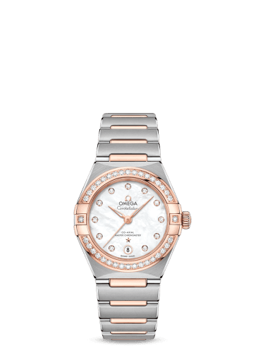 Omega Constellation Manhattan 29 Co-Axial Master Chronometer Stainless Steel / Sedna Gold / MOP / Diamond