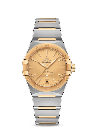 Omega Constellation Master Chronometer 36 Stainless Steel / Yellow Gold / Champagne / Bracelet