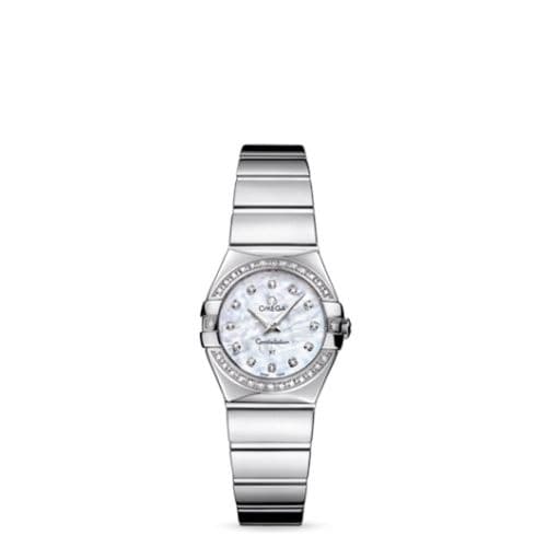 Omega Constellation Quartz 24 Brushed Stainless Steel / Diamond / MOP
