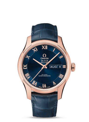 Omega De Ville Hour Vision Master Chronometer Annual Calendar Sedna Gold / Blue
