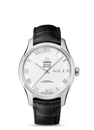 Omega De Ville Hour Vision Master Chronometer Annual Calendar Stainless Steel / Silver