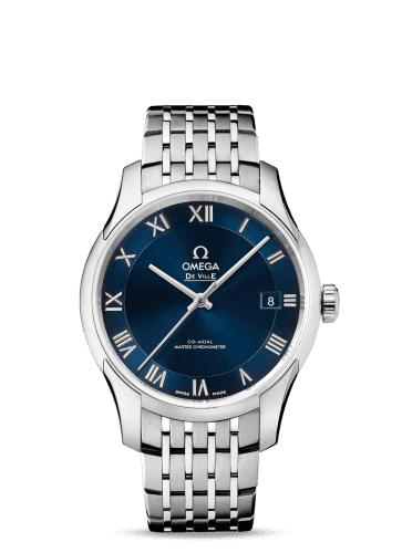 Omega De Ville Hour Vision Master Chronometer Stainless Steel / Blue / Bracelet