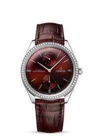 Omega De Ville Trésor Master Chronometer Power Reserve Stainless Steel / Diamond / Burgundy