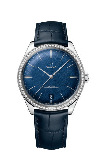 Omega De Ville Trésor Master Chronometer Stainless Steel / Diamond / Blue