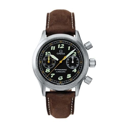Omega Dynamic III Chronograph Stainless Steel / Black / Brown Calf