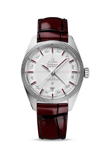 Omega Globemaster Annual Calendar Platinum / Silver / Burgundy