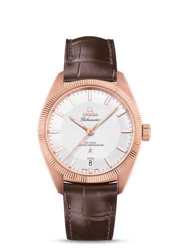 Omega Globemaster Sedna Gold / Silver / Leather
