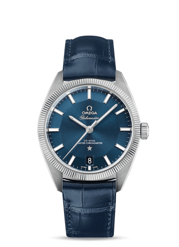 Omega Globemaster Stainless Steel / Blue / Leather