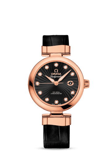 Omega LadyMatic Co-Axial 34 Red Gold / Black