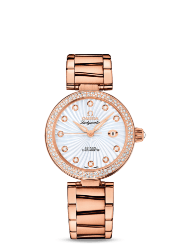Omega LadyMatic Co-Axial 34 Red Gold / Diamond / MOP/ Bracelet