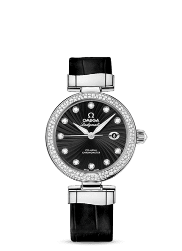 Omega LadyMatic Co-Axial 34 Stainless Steel / Diamond / Black