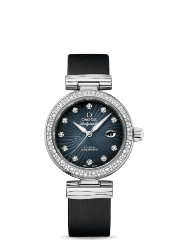 Omega LadyMatic Co-Axial 34 Stainless Steel / Diamond / Blue