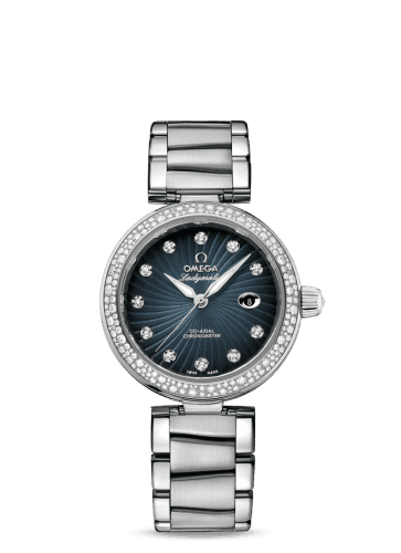 Omega LadyMatic Co-Axial 34 Stainless Steel / Diamond / Grey / Bracelet