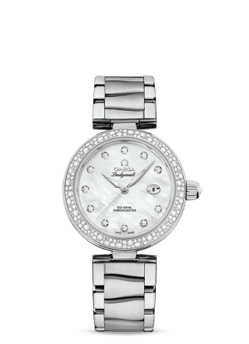 Omega LadyMatic Co-Axial 34 Stainless Steel / Diamond / MOP / Bracelet