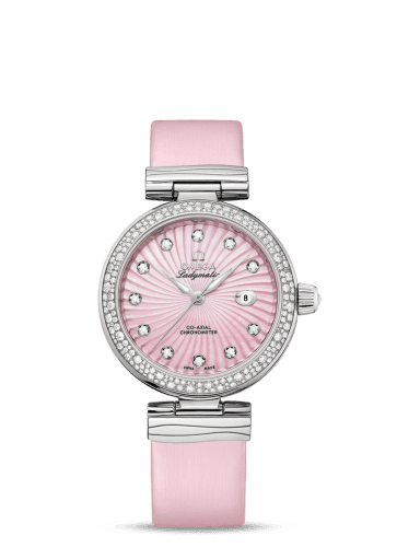 Omega LadyMatic Co-Axial 34 Stainless Steel / Diamond / Pink MOP