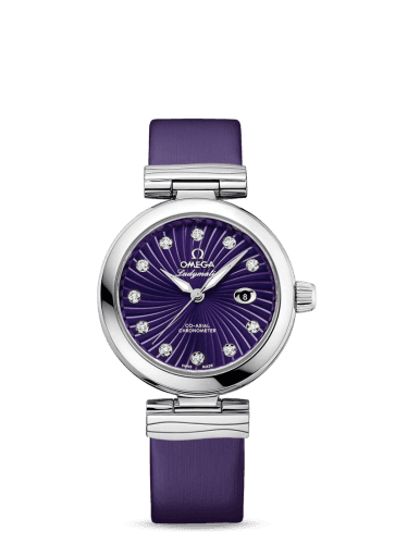 Omega LadyMatic Co-Axial 34 Stainless Steel / Purple