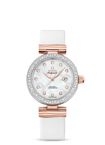Omega LadyMatic Co-Axial 34 Stainless Steel / Sedna Gold / Diamond / MOP