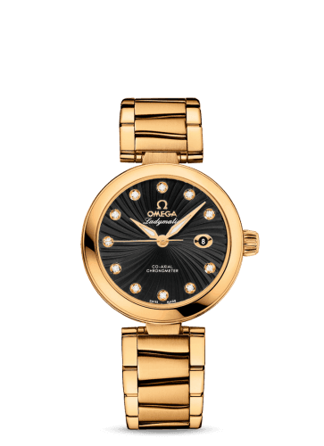 Omega LadyMatic Co-Axial 34 Yellow Gold / Black / Bracelet