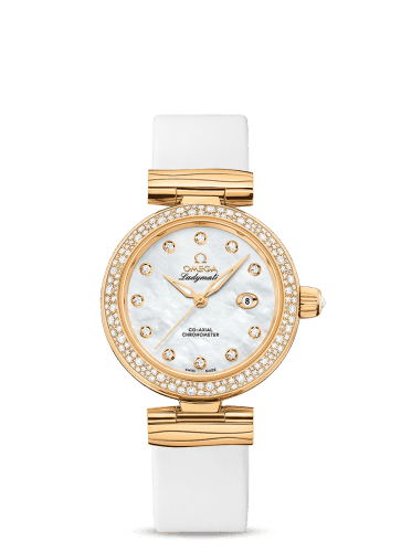 Omega LadyMatic Co-Axial 34 Yellow Gold / Diamond / MOP
