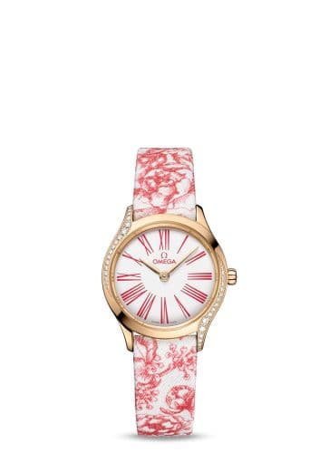 Omega Mini Trésor Quartz 26 Moonshine Gold - Diamond / White - Rose / Toile de Jouy