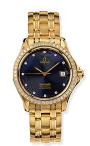Omega Seamaster 120M Automatic 36.25 Yellow Gold / Diamond / Blue