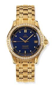 Omega Seamaster 120M Automatic 36.25 Yellow Gold / Diamond / Blue
