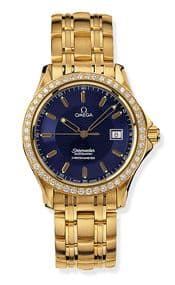 Omega Seamaster 120M Automatic 36.25 Yellow Gold / Diamond / Blue